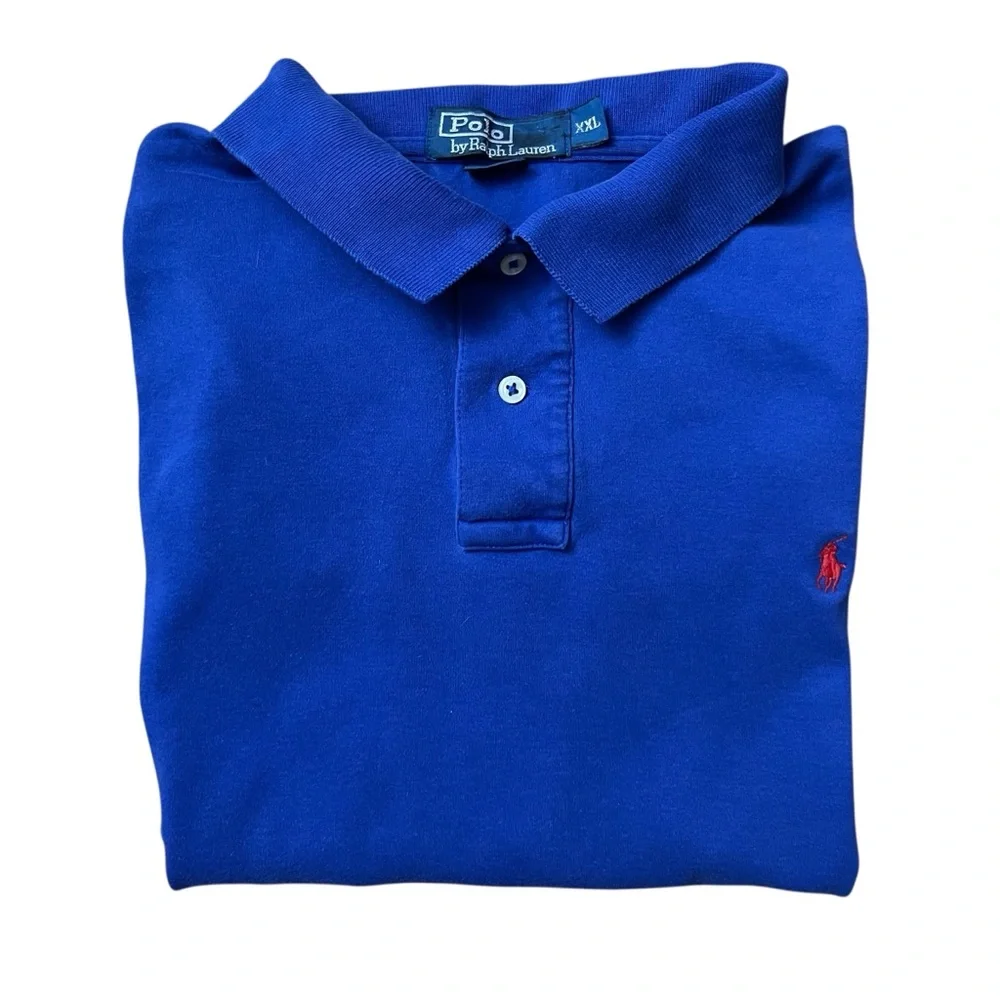 Polo Ralph Lauren Blue Polo Shirt Men’s XXL Classic Logo Short Sleeve Cotton